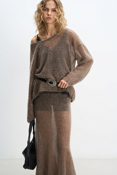 Maxi skirt made of kidmohair - BRUSNIKA Women Clothes