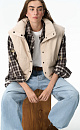 vest with a stand‑up collar and a hood - BRUSNIKA. Women clothes