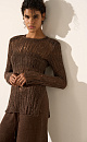 Semi-transparent linen jumper - BRUSNIKA. Women clothes