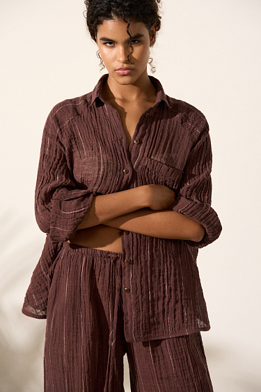 Shirt made of fine linen - BRUSNIKA Women Clothes