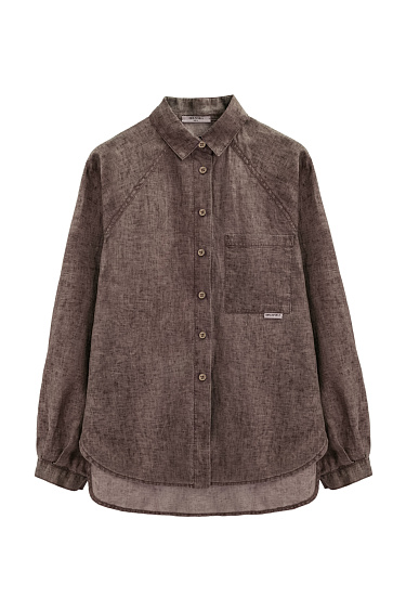 100% linen shirt with raglan sleeves - BRUSNIKA Women Clothes