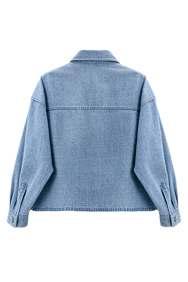 Cropped denim shirt - BRUSNIKA Women Clothes