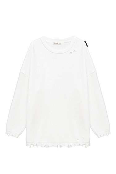 Raw edge jumper - BRUSNIKA Women Clothes