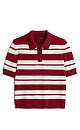 Striped viscose polo - BRUSNIKA. Women clothes