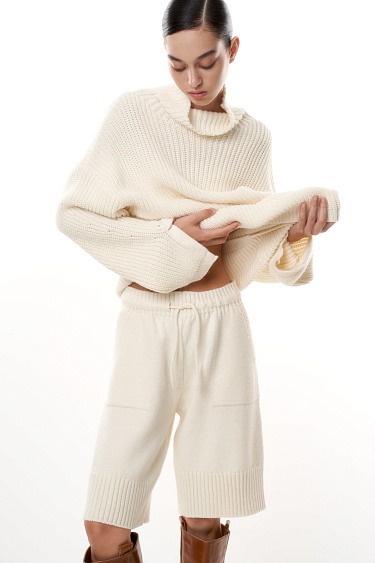 Alpaca wool knit shorts - BRUSNIKA Women Clothes