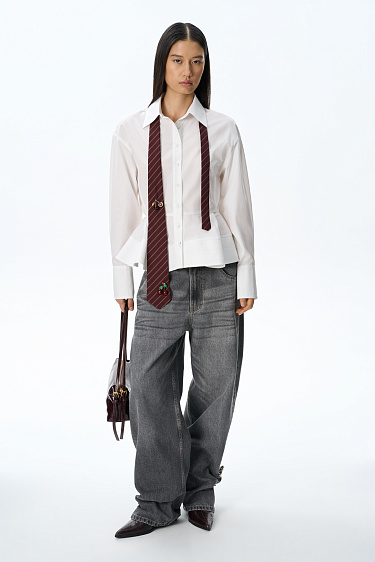 shirt with a ruffle - BRUSNIKA Women Clothes