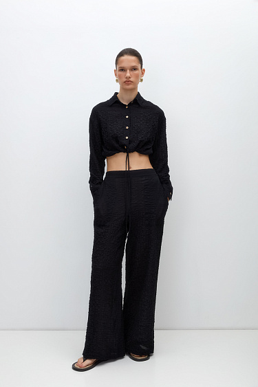 Wide cotton gauze pants - BRUSNIKA Women Clothes