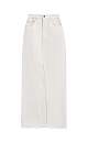 Denim skirt with slit - BRUSNIKA. Women clothes