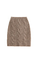 Knitted skirt with braids - BRUSNIKA. Women clothes