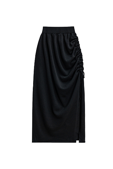 Draped Maxi Skirt - BRUSNIKA Women Clothes