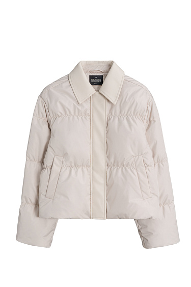 Down jacket with a turn-down collar - BRUSNIKA Women Clothes