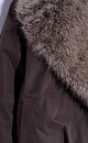 Down jacket with a fur collar - BRUSNIKA. Women clothes