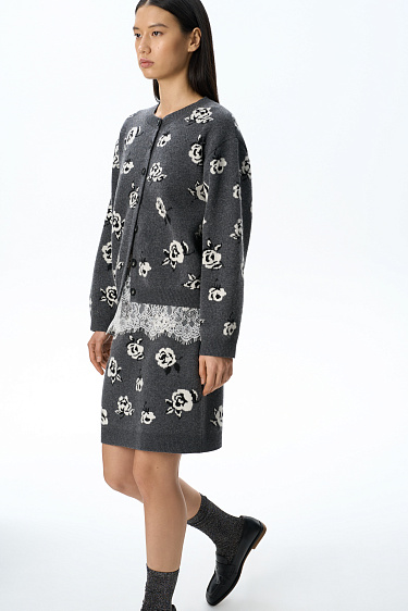 Floral print skirt - BRUSNIKA Women Clothes