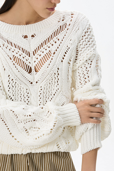 Openwork cotton jumper - BRUSNIKA Women Clothes