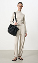 Knitted trousers made of viscose - BRUSNIKA. Women clothes