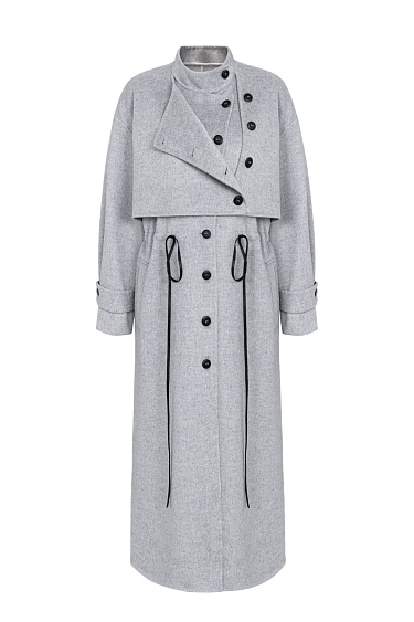 Single-breasted coat with a yoke - BRUSNIKA Women Clothes