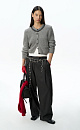 fox down cardigan with accent buttons - BRUSNIKA. Women clothes