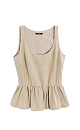 Suede top with peplum - BRUSNIKA. Women clothes
