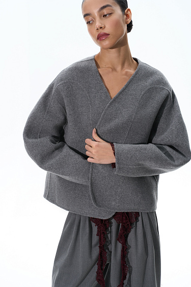 Bomber jacket with round sleeves - BRUSNIKA Women Clothes