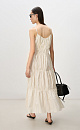 Striped sundress with lace - BRUSNIKA. Women clothes