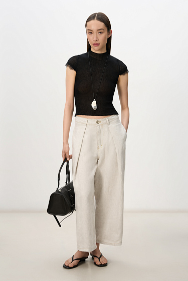 100% linen trousers - BRUSNIKA Women Clothes