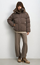 Knitted down jacket with hood - BRUSNIKA. Women clothes