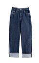 Straight-leg jeans with cuffs - BRUSNIKA. Women clothes