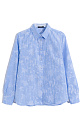 Printed shirt with lace decor - BRUSNIKA. Women clothes