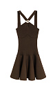 Mini dress with curly buckle - BRUSNIKA. Women clothes
