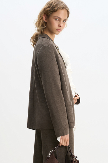 Single-breasted merino wool jacket - BRUSNIKA Women Clothes