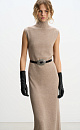 Maxi dress with high collar - BRUSNIKA. Women clothes