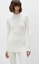 Ribbed turtleneck with a stand collar - BRUSNIKA. Women clothes