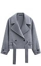 Short trench coat made of wool - BRUSNIKA. Women clothes