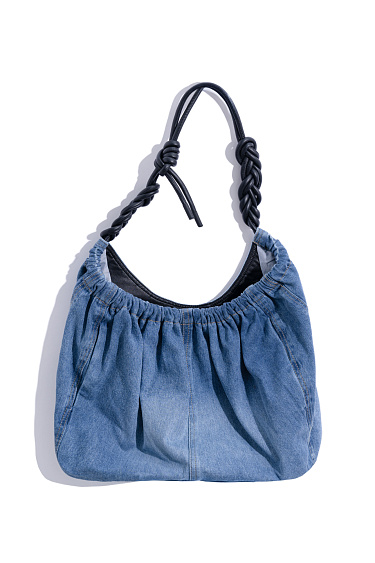 Denim drawstring bag - BRUSNIKA Women Clothes