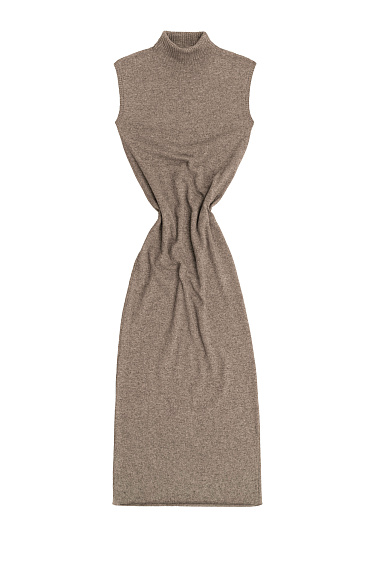 Maxi dress with high collar - BRUSNIKA Women Clothes