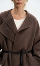 Wool coat with an asymmetrical lapel - BRUSNIKA. Women clothes