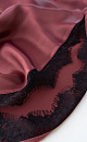 Satin maxi skirt with lace - BRUSNIKA. Women clothes