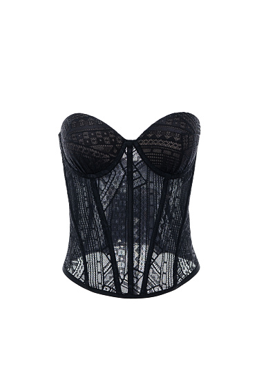 Semi-sheer corset - BRUSNIKA Women Clothes