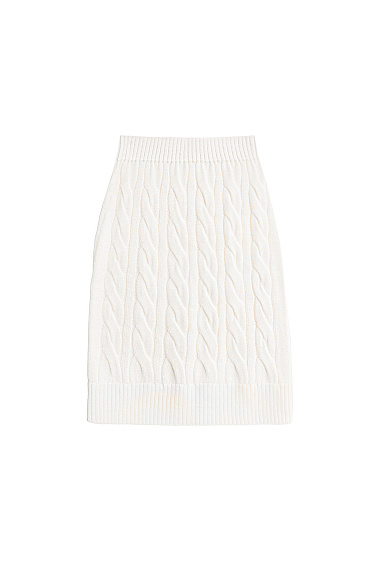 Knitted skirt with braids - BRUSNIKA Women Clothes