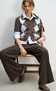 cardigan with an argyle pattern - BRUSNIKA. Women clothes
