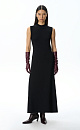 Knitted dress with a stand-up collar - BRUSNIKA. Women clothes