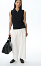 Trousers with symmetrical pleats - BRUSNIKA. Women clothes