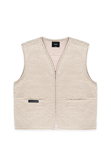 Oversized faux fur vest - BRUSNIKA Women Clothes