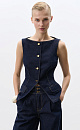 Fitted denim vest - BRUSNIKA. Women clothes