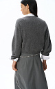 Fox-fur buttoned cardigan - BRUSNIKA. Women clothes