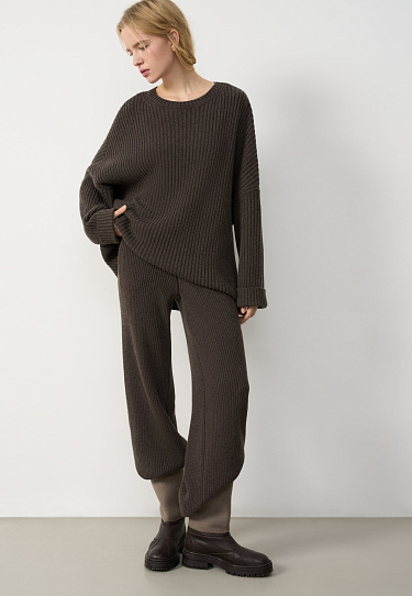 Wool-cashmere wide-leg pants - BRUSNIKA Women Clothes