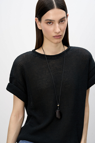 100% linen T-shirt - BRUSNIKA Women Clothes