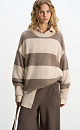 Striped fox down jumper - BRUSNIKA. Women clothes