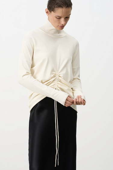 Turtleneck with drawstring - BRUSNIKA Women Clothes