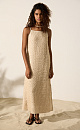 linen sundress embroidered with sequins - BRUSNIKA. Women clothes